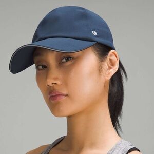 Lululemon Fast & Free Navy Blue Ponytail Running Hat